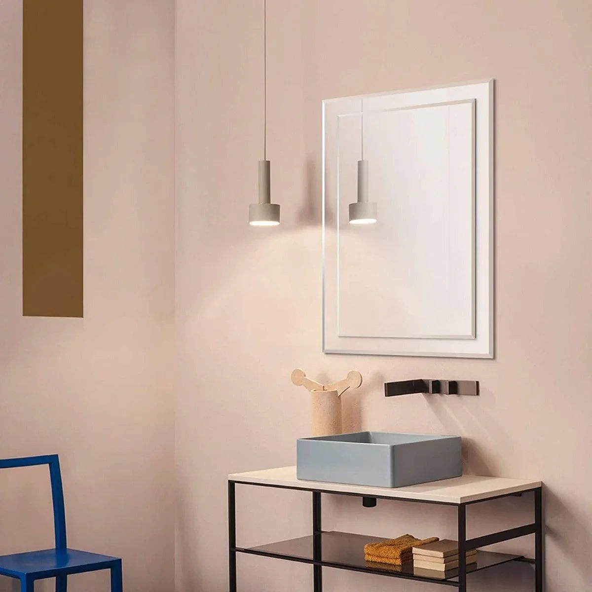 16" Rectangular Beveled Silver Mirror with Adjustable Hanging System-Migration_Mirrors-DECOROLALA