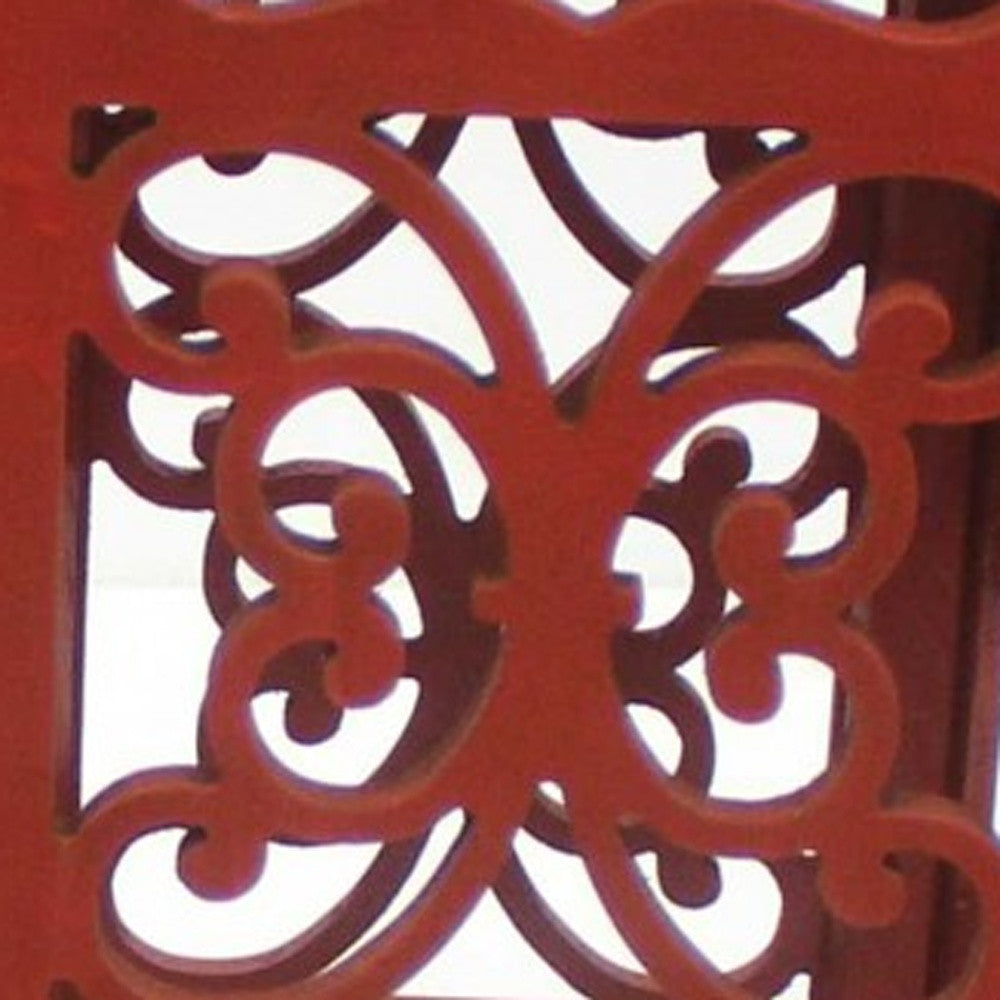 16" Red Wood End Tables-End-Side Tables-DECOROLALA