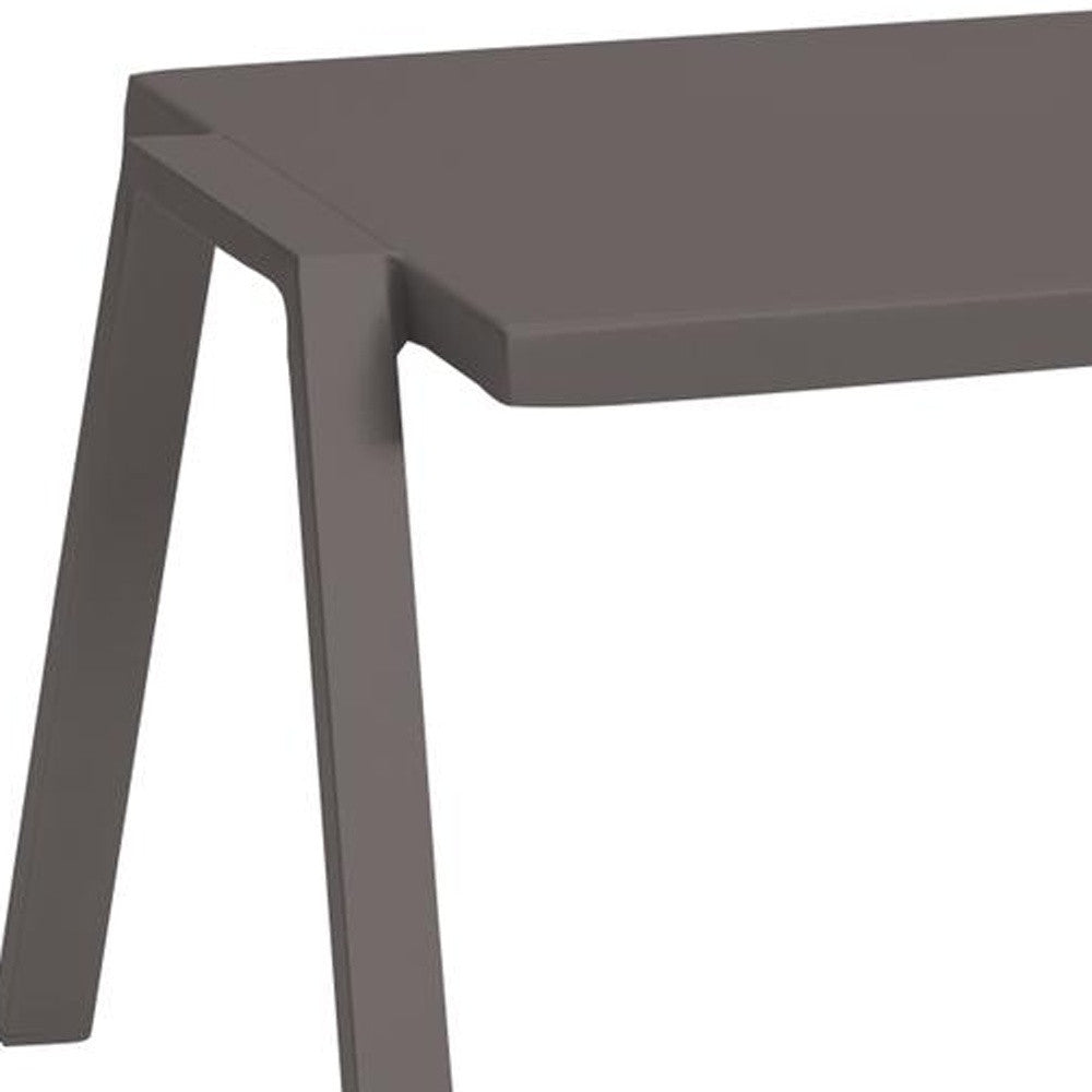 16" Taupe Aluminum End Table-End-Side Tables-DECOROLALA
