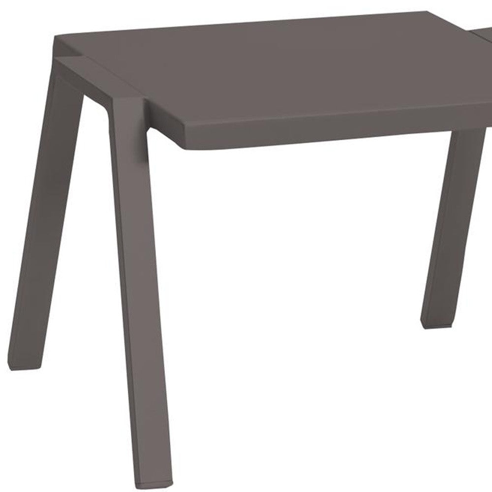 16" Taupe Aluminum End Table-End-Side Tables-DECOROLALA