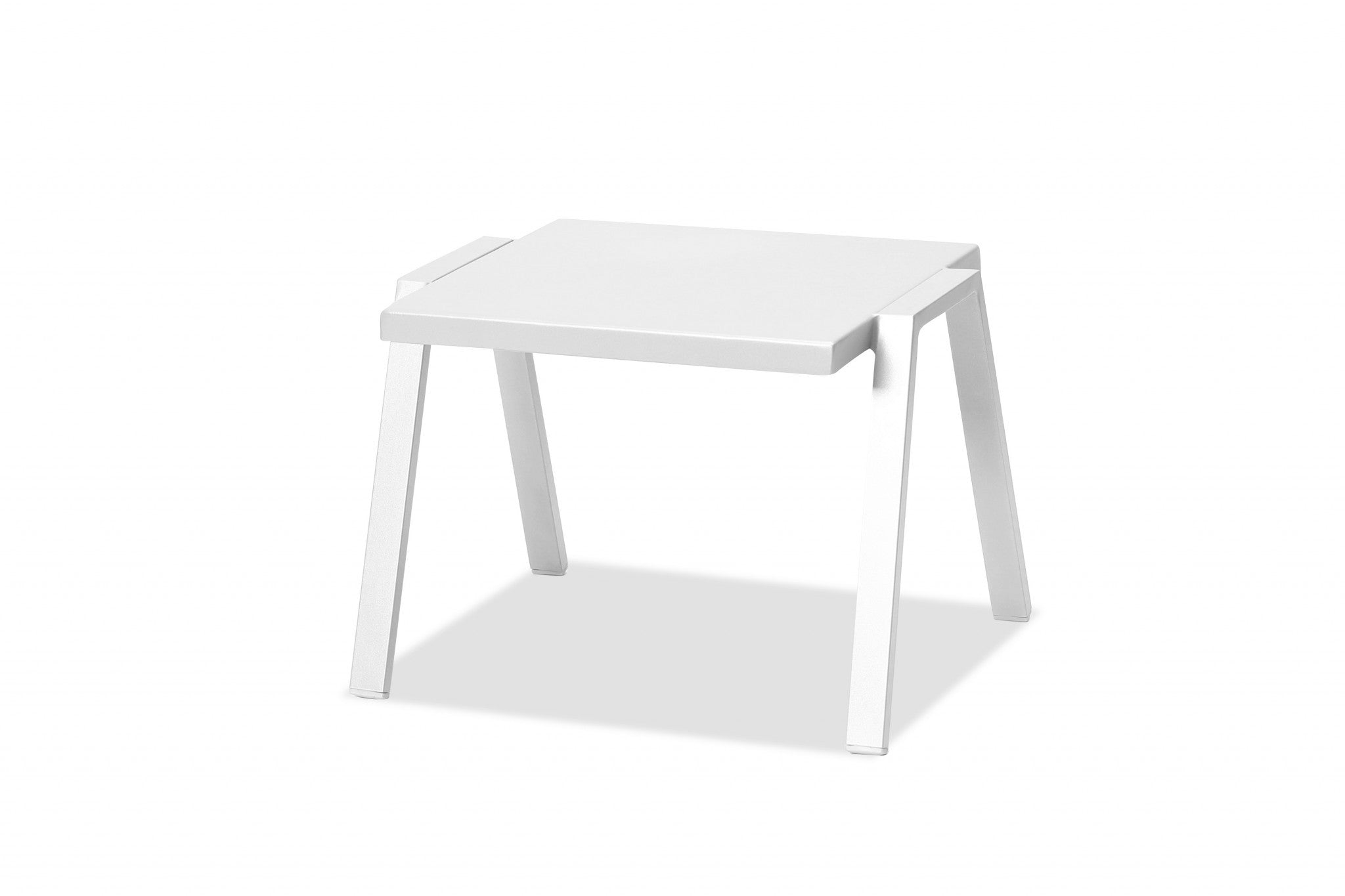 16" White Aluminum End Table-End-Side Tables-DECOROLALA