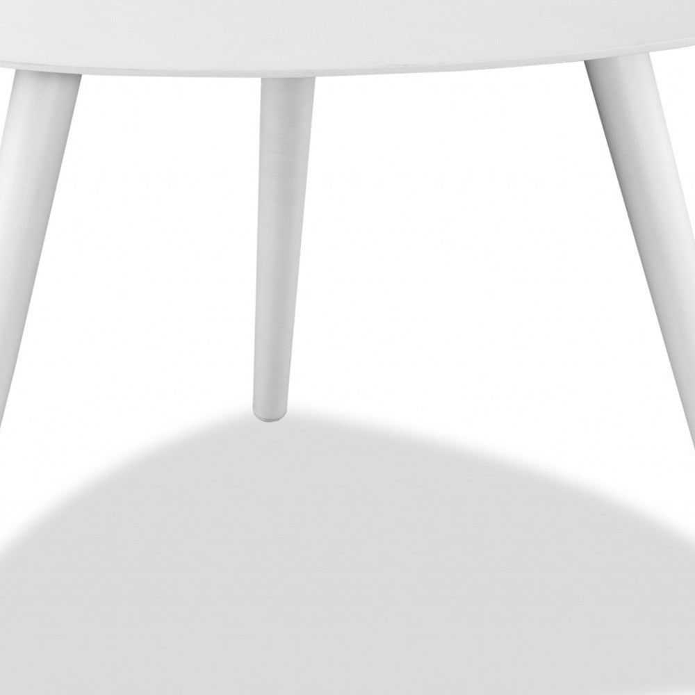 16" White Aluminum End Table-End-Side Tables-DECOROLALA