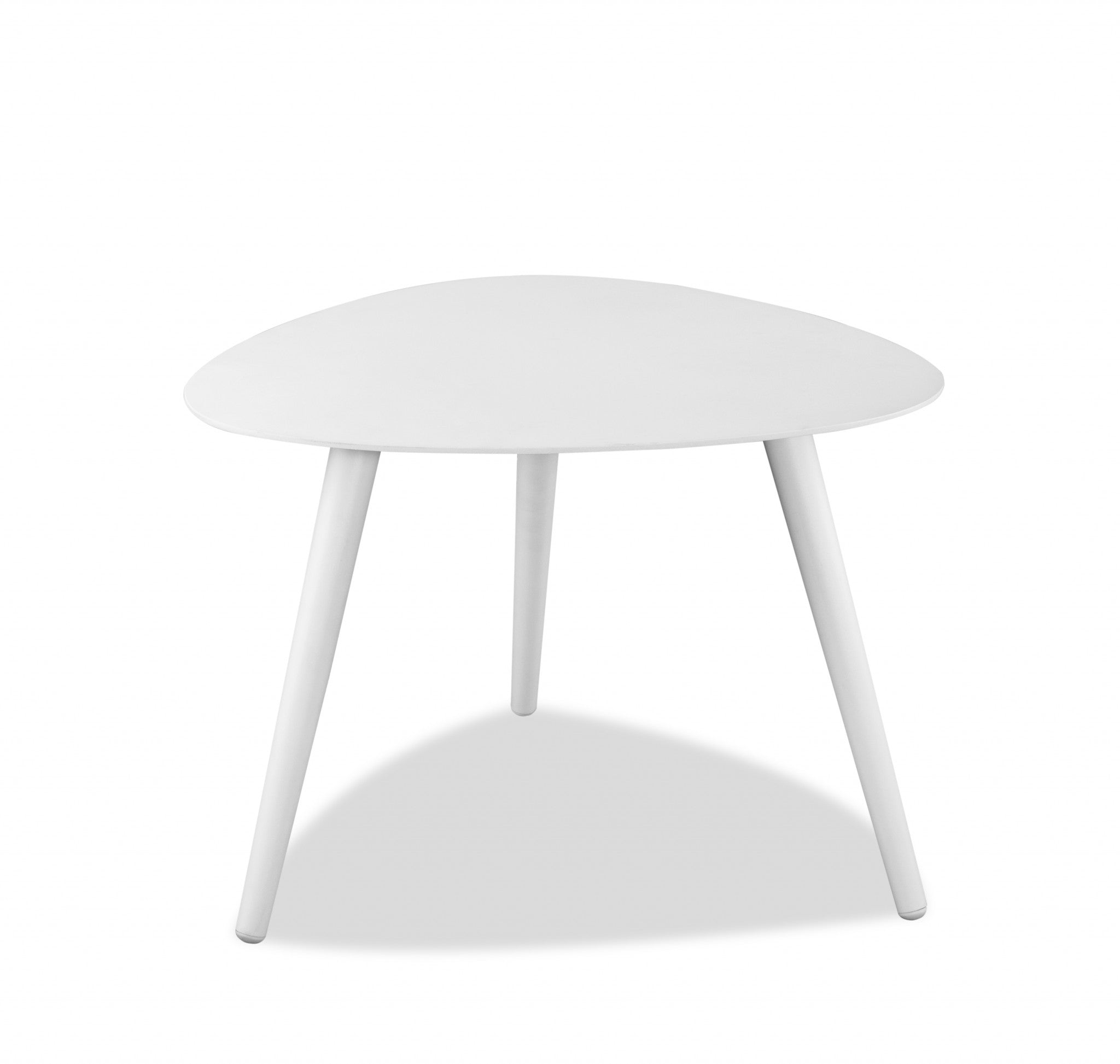16" White Aluminum End Table-End-Side Tables-DECOROLALA