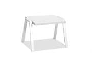 16" White Aluminum End Table-End-Side Tables-DECOROLALA
