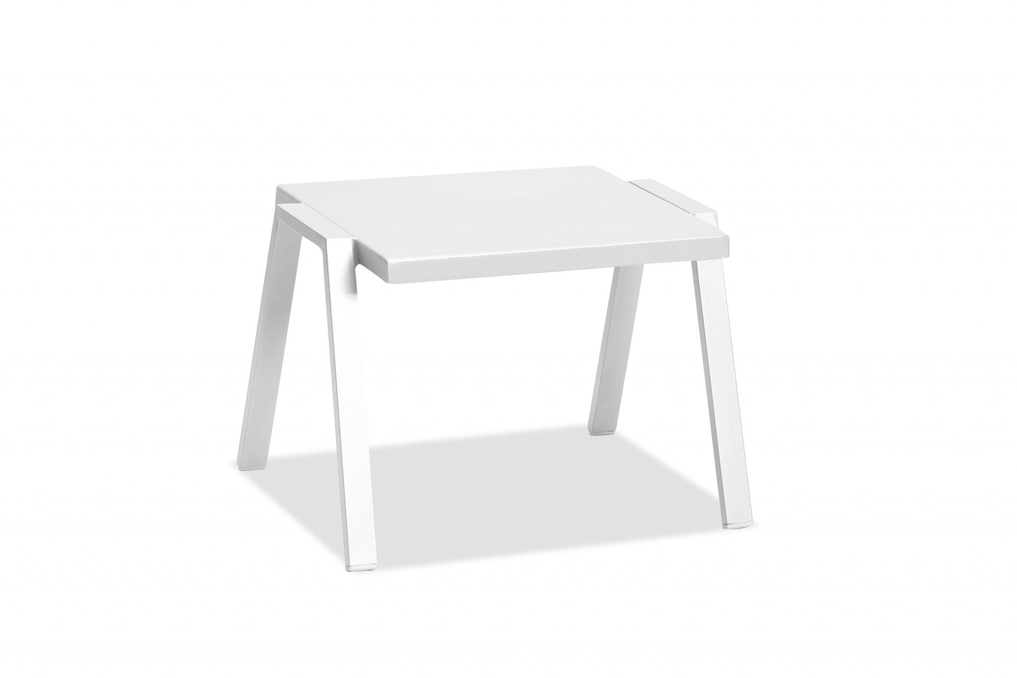 16" White Aluminum End Table-End-Side Tables-DECOROLALA