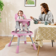 16-in-1 Baby High Chair with Activity Center and Booster Seat for Babies and Toddlers-Pink-High Chairs-DECOROLALA