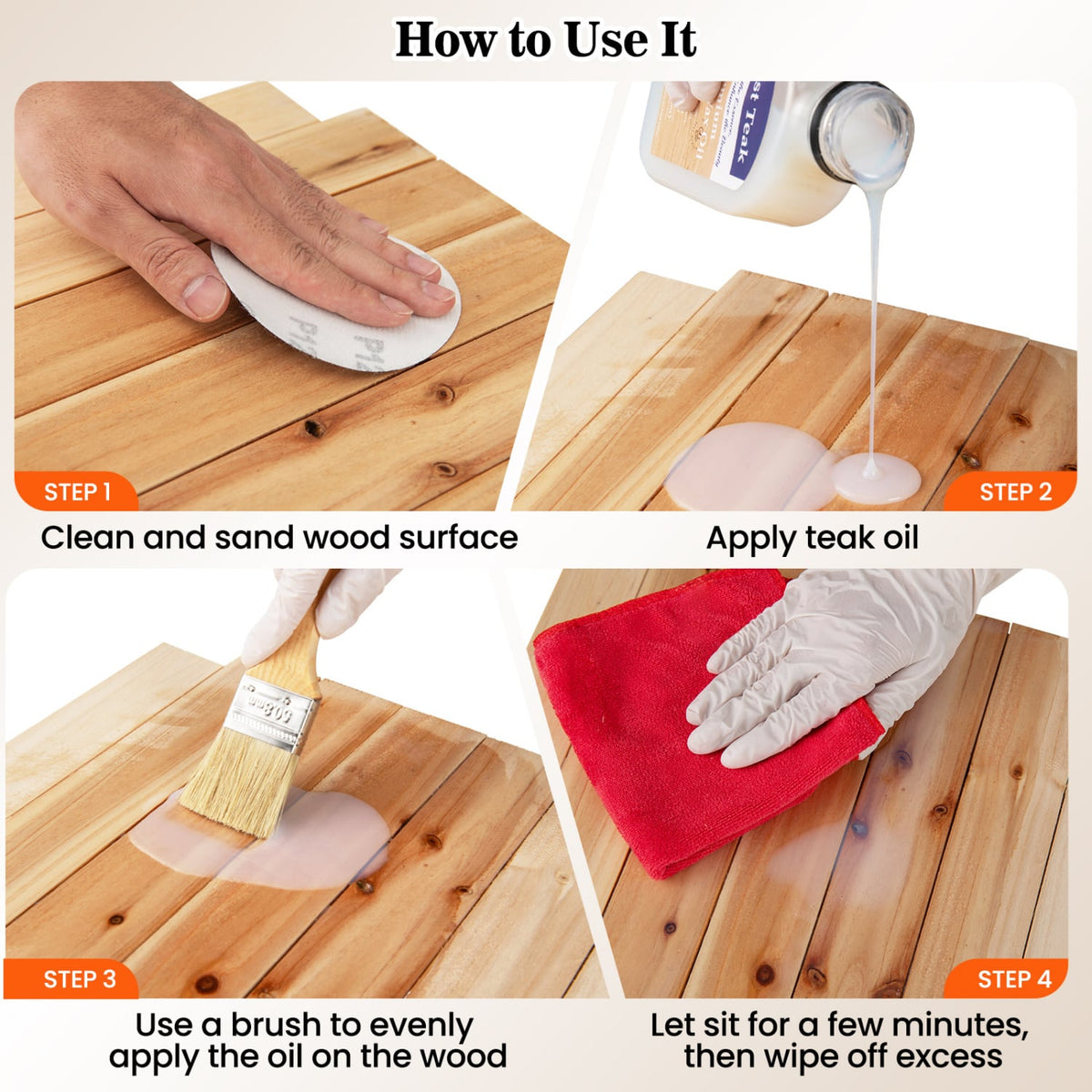 16 oz Wood Oil Cleaner and Brightener for Outdoor and Indoor Furniture Set of 2-Outdoor Furniture Accessories-DECOROLALA