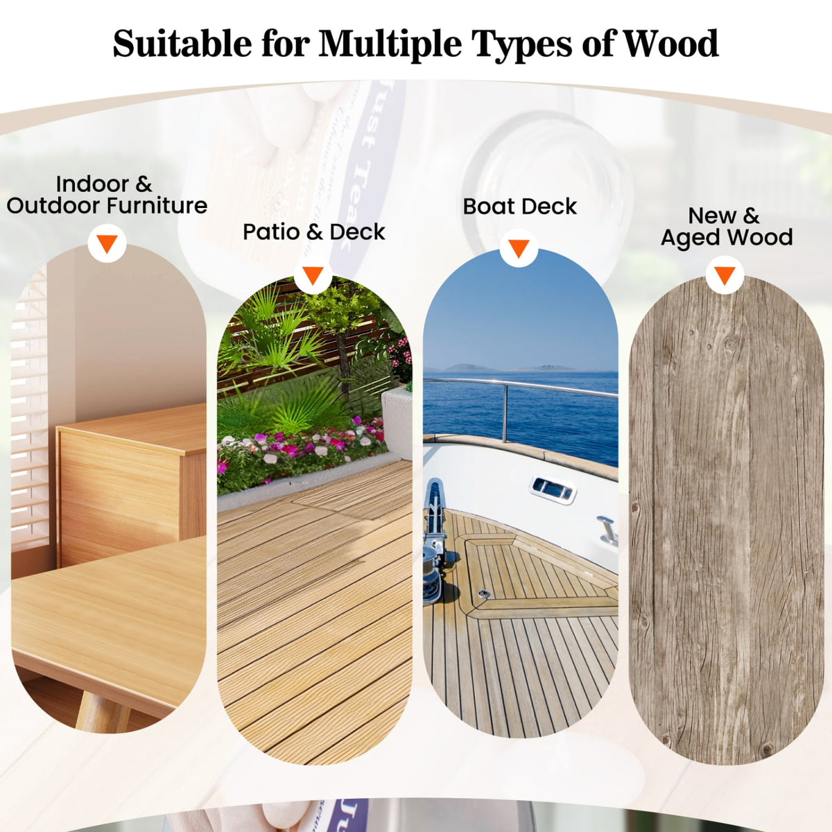 16 oz Wood Oil Cleaner and Brightener for Outdoor and Indoor Furniture Set of 2-Outdoor Furniture Accessories-DECOROLALA