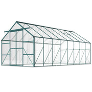 16' x 8' Aluminum Polycarbonate Greenhouse - Green-DECOROLALA