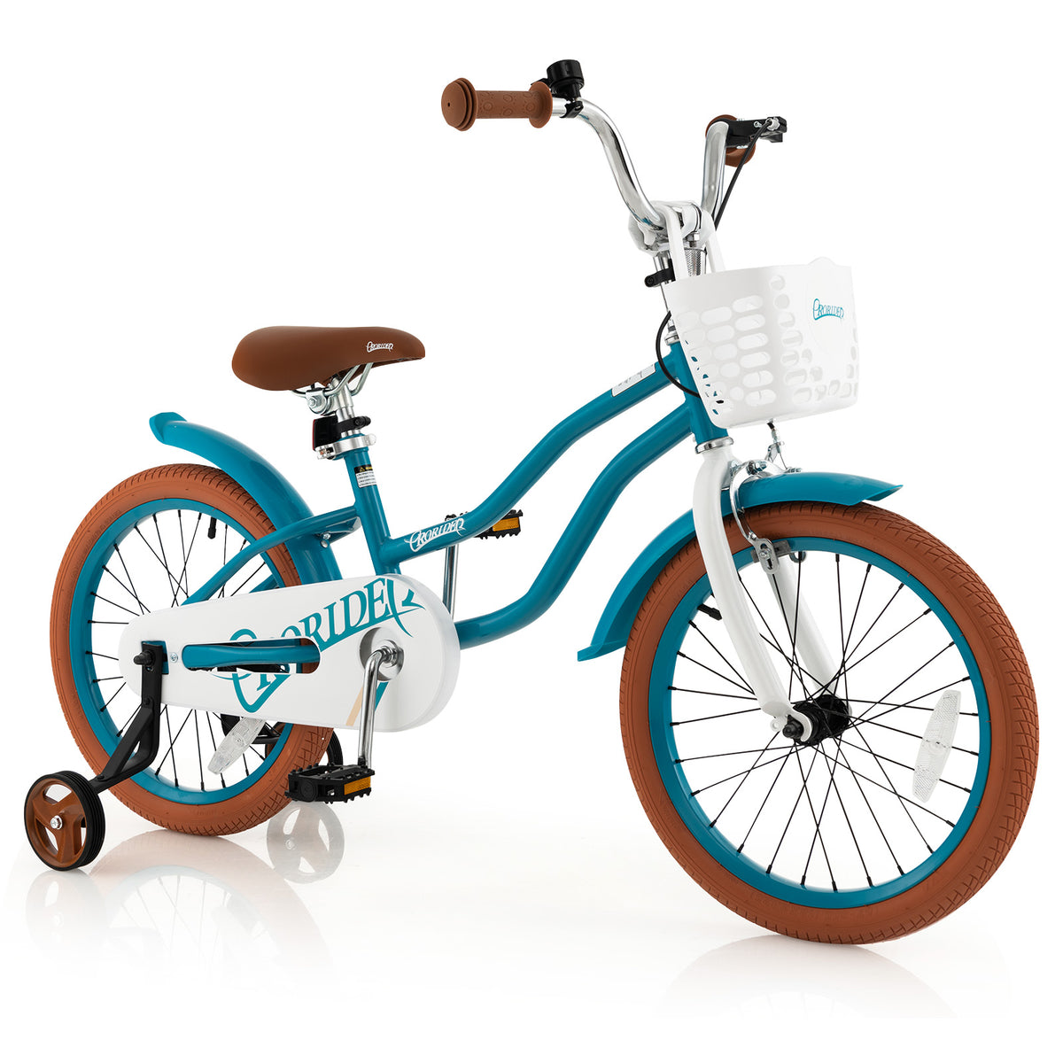 Kids Bike with Front Handbrake and 2 Training Wheels