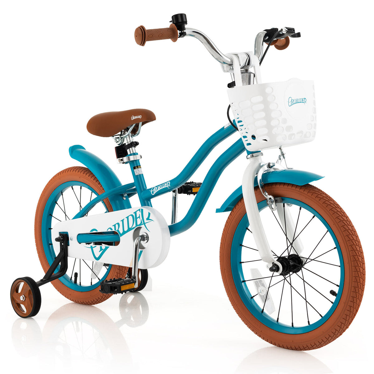 Vélo pour enfants avec frein à main avant et 2 roues stabilisatrices