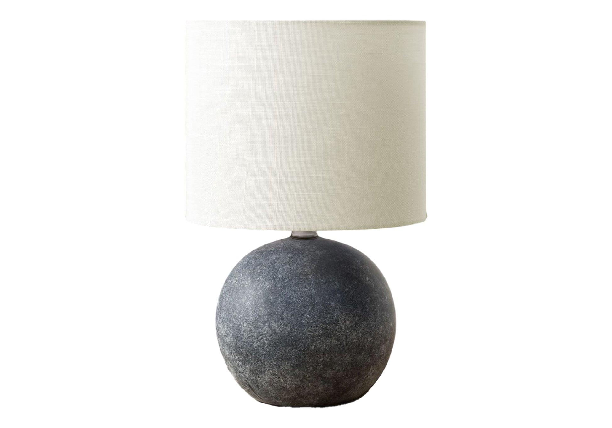 16"H Grey Concrete Table Lamp with Ivory Shade-Lighting-DECOROLALA