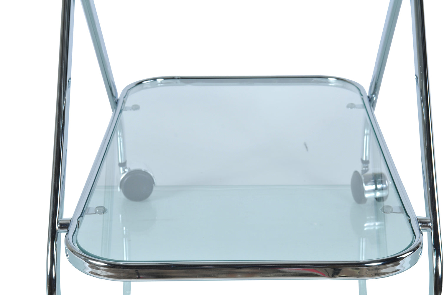 16.5" X 26.25" X 30.5" Chrome Xshape Bar Cart-Bar Cart-DECOROLALA