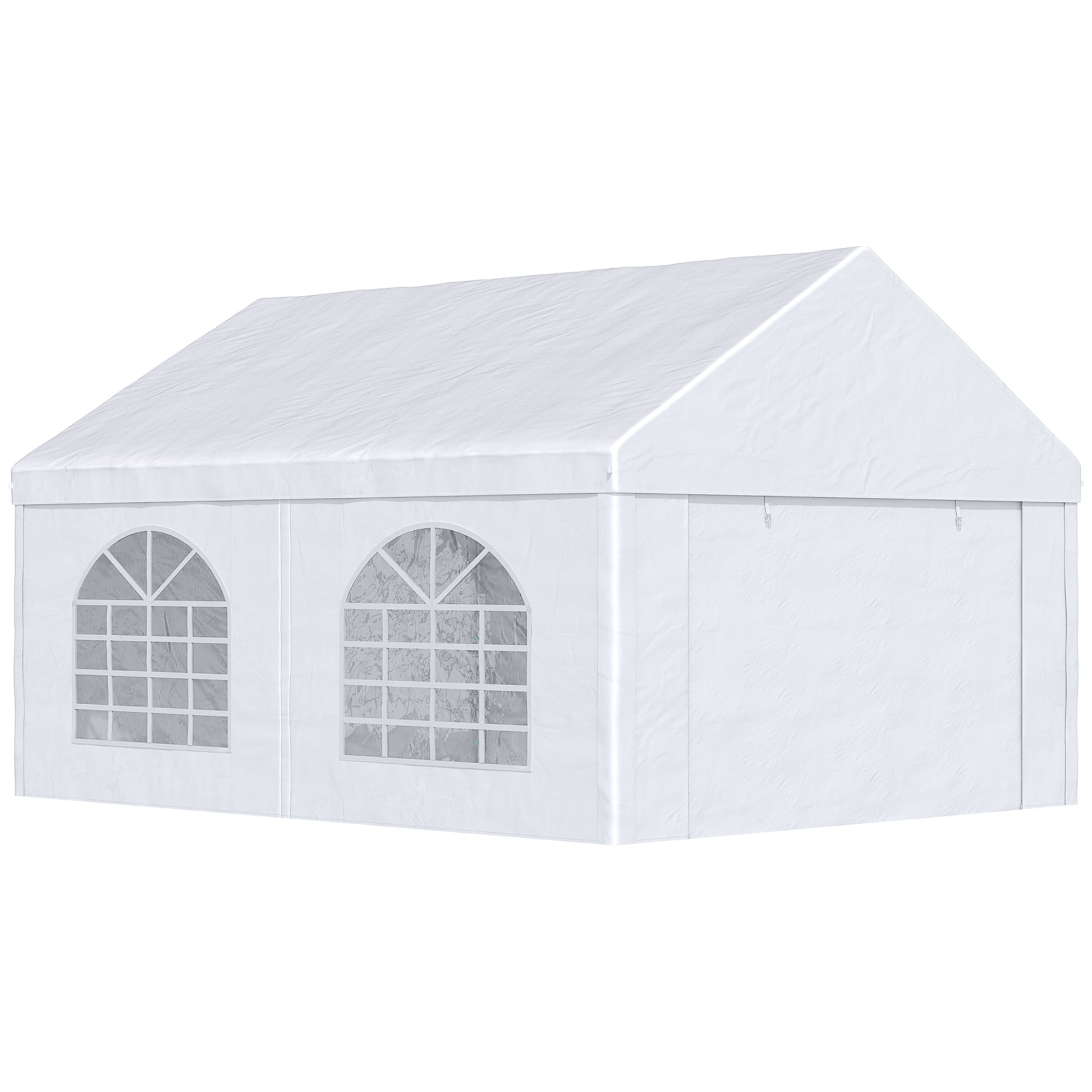16.5' x 13' Outdoor Party Tent with Removable Sides - White-DECOROLALA