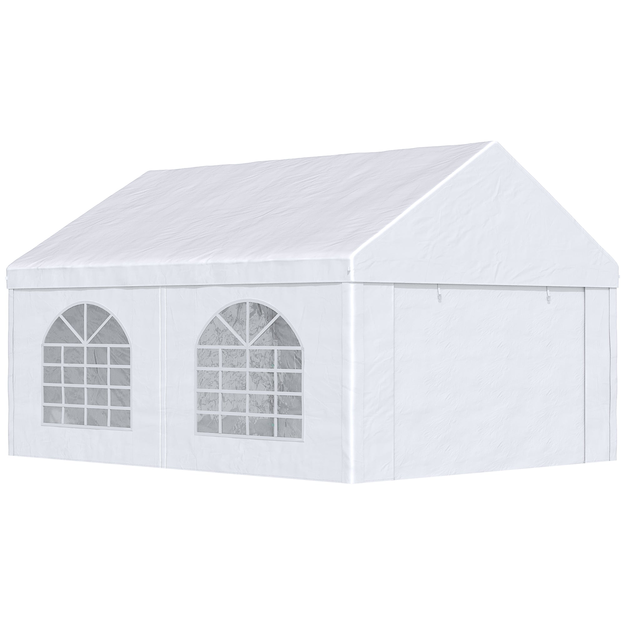 16.5' x 13' Outdoor Party Tent with Removable Sides - White-DECOROLALA