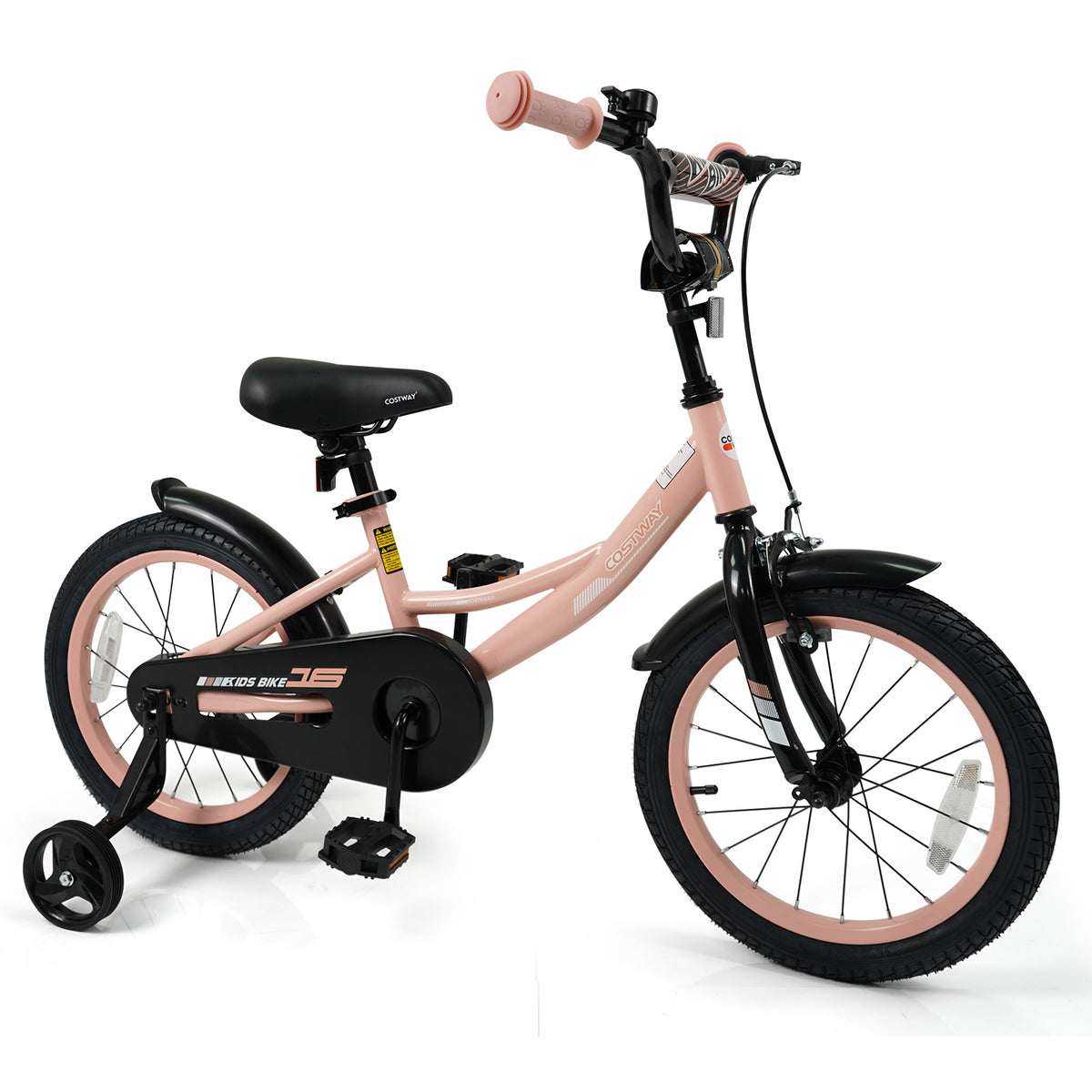Kids Bike Adjustable with Removable Training Wheels for 3-8 Years Old