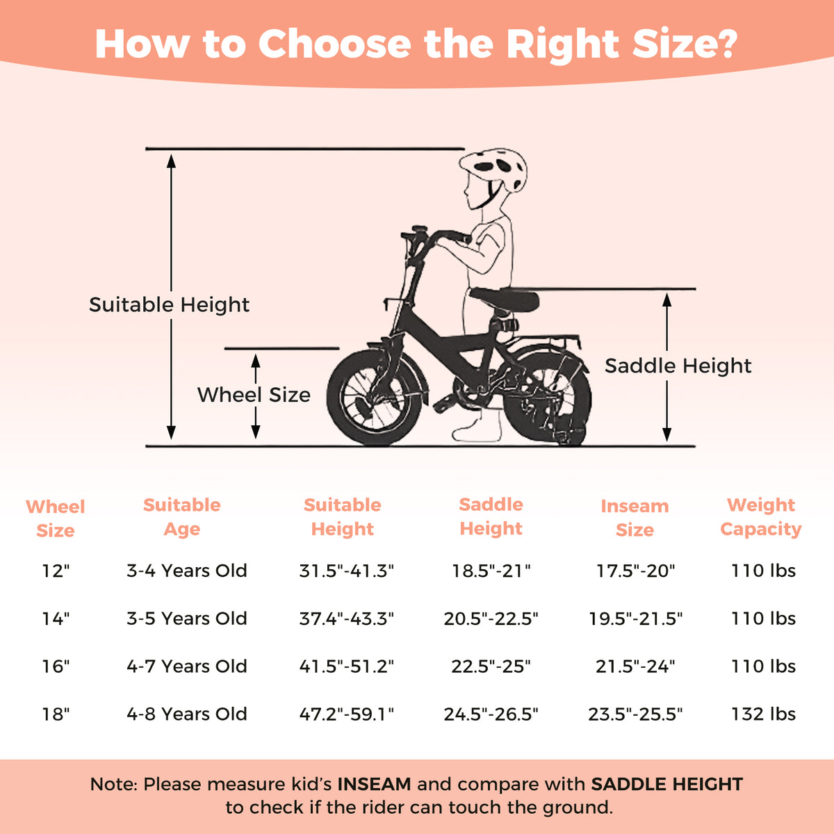 Vélo pour enfants réglable pour enfants de 3 à 8 ans - Étoiles et Lune