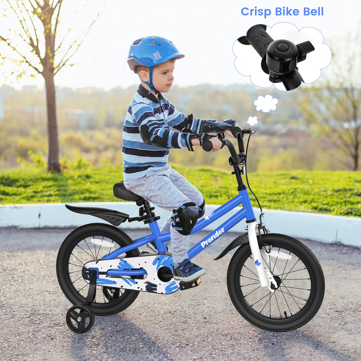 Vélo pour enfants avec roues stabilisatrices amovibles