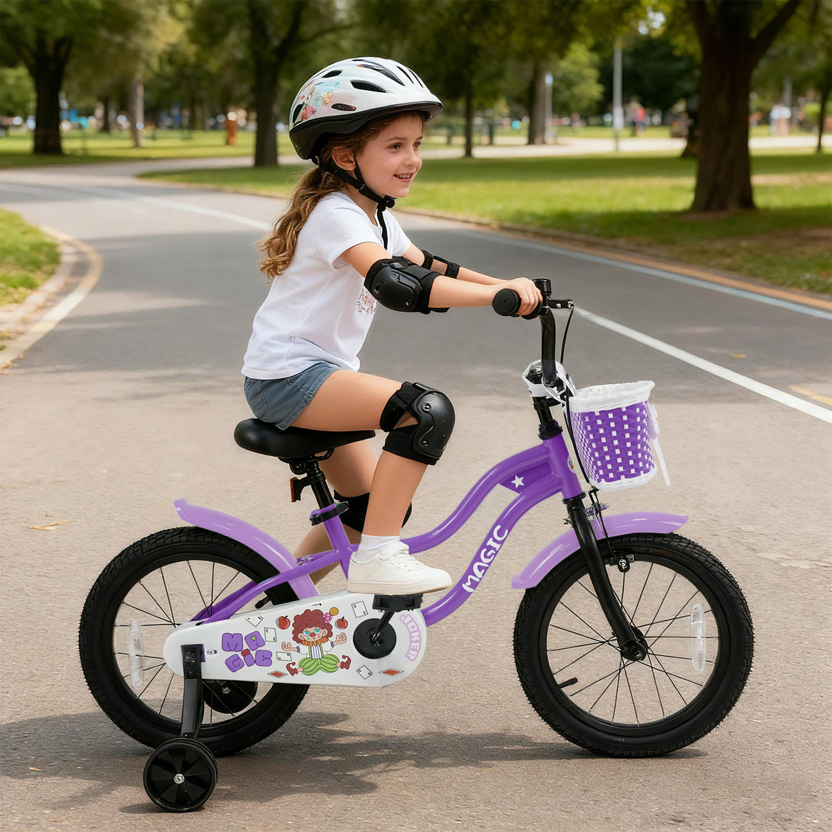 Kids Bike with Training Wheels for Aged 3-4 Years Old - Magic