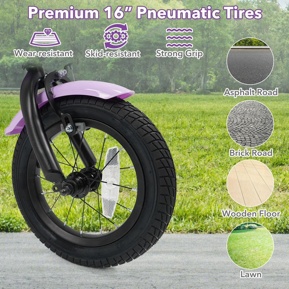Kids Bike with Training Wheels for Aged 3-4 Years Old - Magic