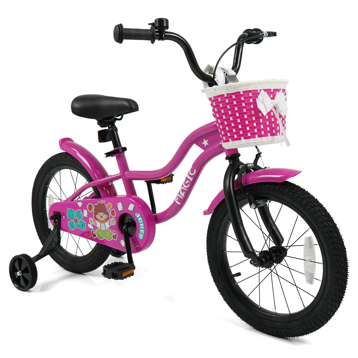 Vélo pour enfant avec petites roues pour 3-4 ans - Rose magique