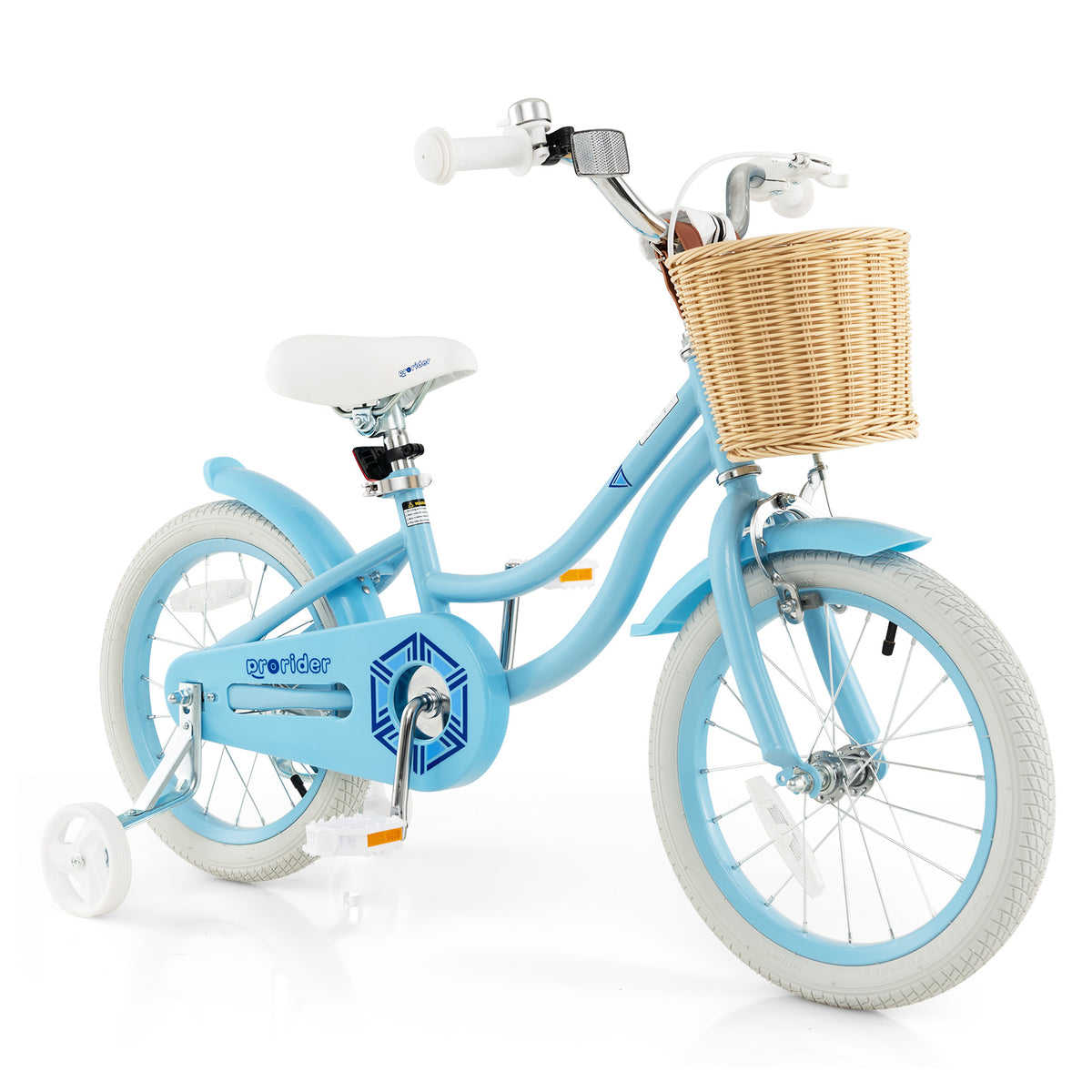 Vélo pour enfants avec roues stabilisatrices, guidon et selle réglables