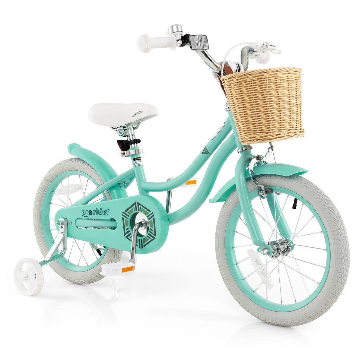 Vélo pour enfants avec roues stabilisatrices, guidon et selle réglables