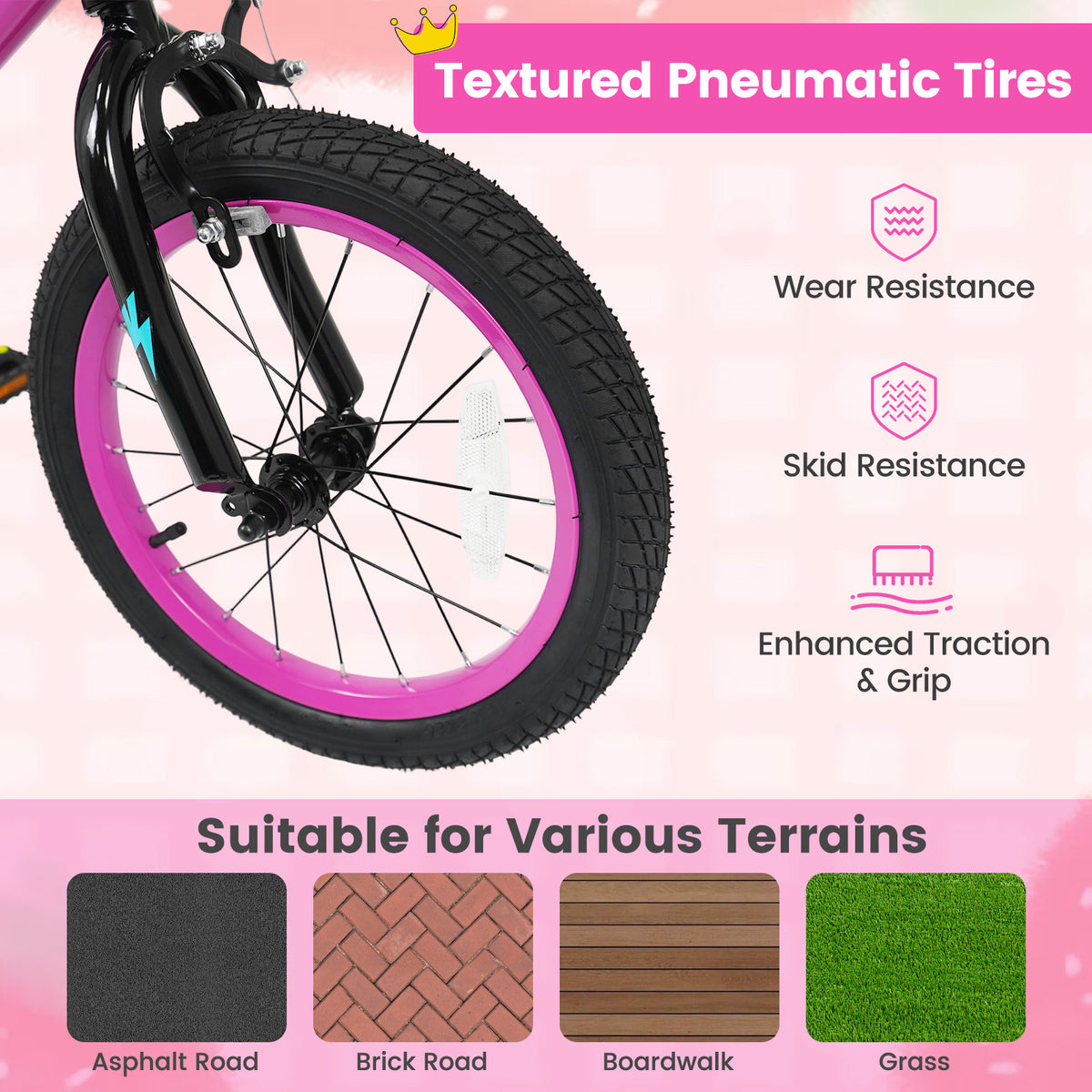 Kids Bike with Training Wheels for Ages 3-4 Years Old - Street Art Time