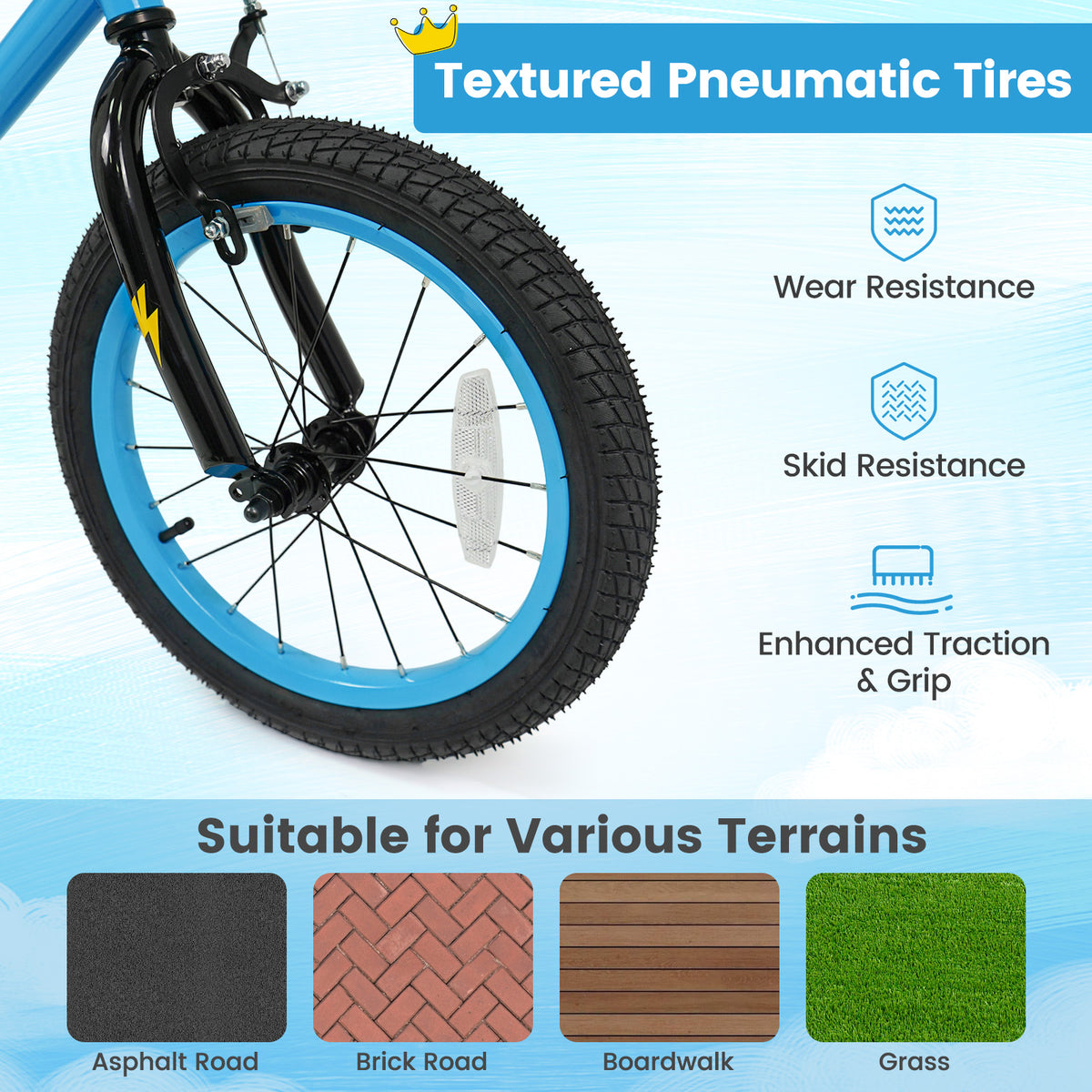 Kids Bike with Training Wheels for Ages 3-5 Years Old - Street Art Time