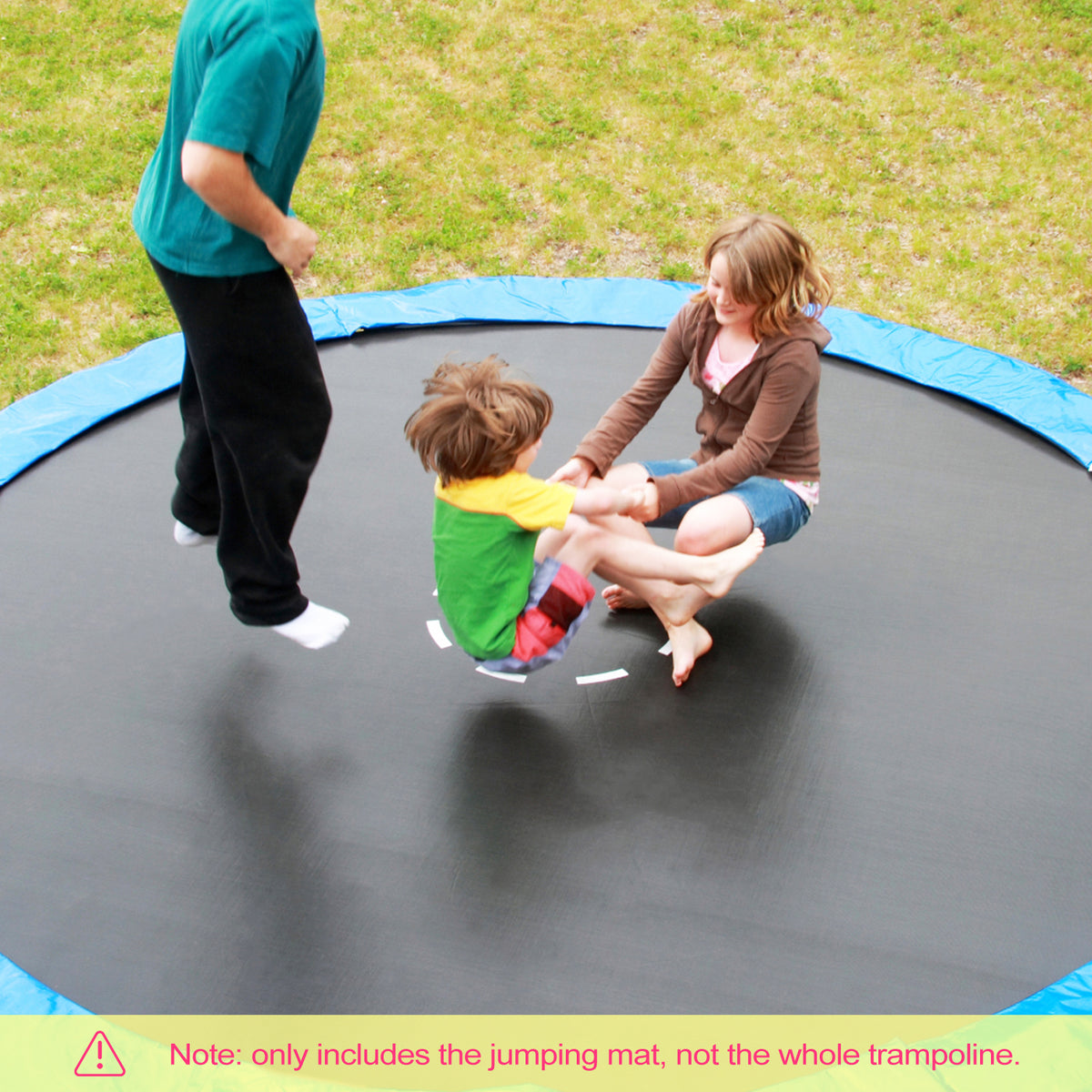 16ft Trampoline Replacement Jumping Mat - Black PP-Trampoline Accessories-DECOROLALA