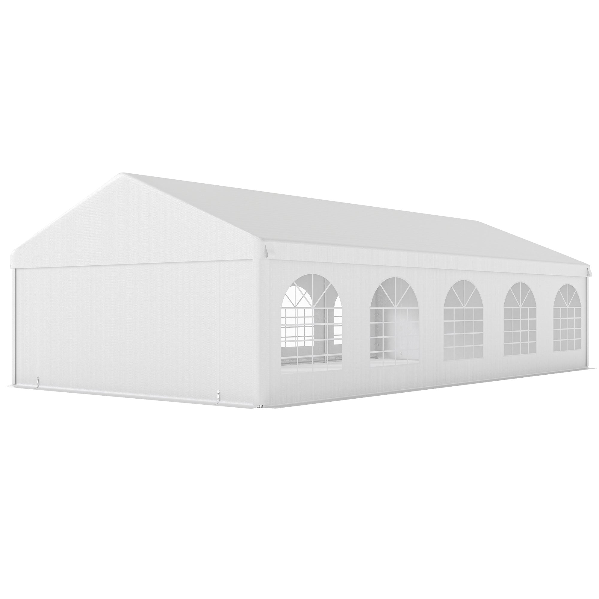 16'x32' Heavy Duty Party Tent & Carport Canopy - White-Patio & Garden > Wedding & Events Tents > Canopy Tents-DECOROLALA