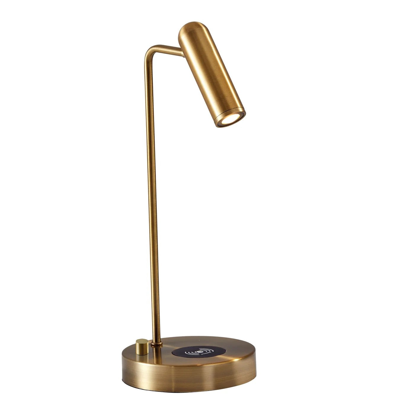 17" Brass Metal LED Desk Lamp With USB And Wireless Charging-Table Lamps-DECOROLALA