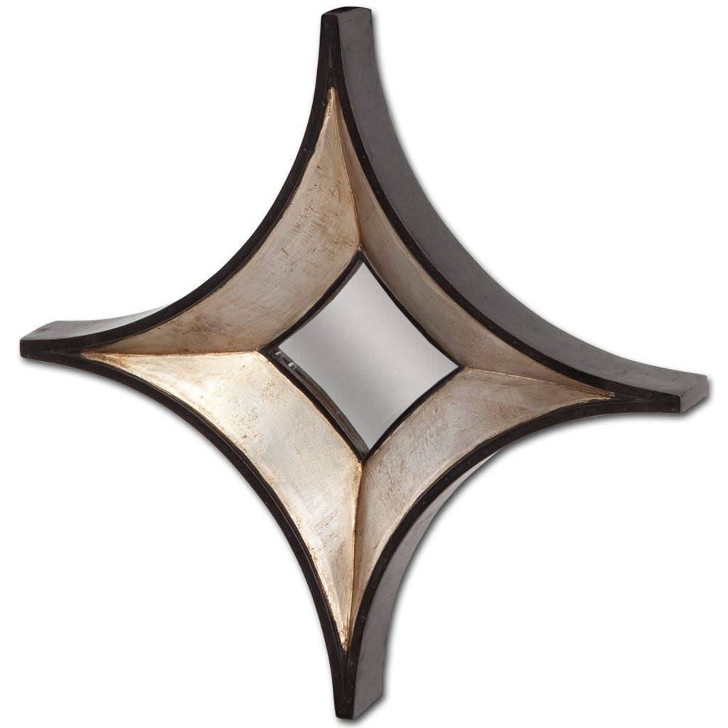 17" Dark Brown Diamond Framed Accent Mirror-Mirrors-DECOROLALA