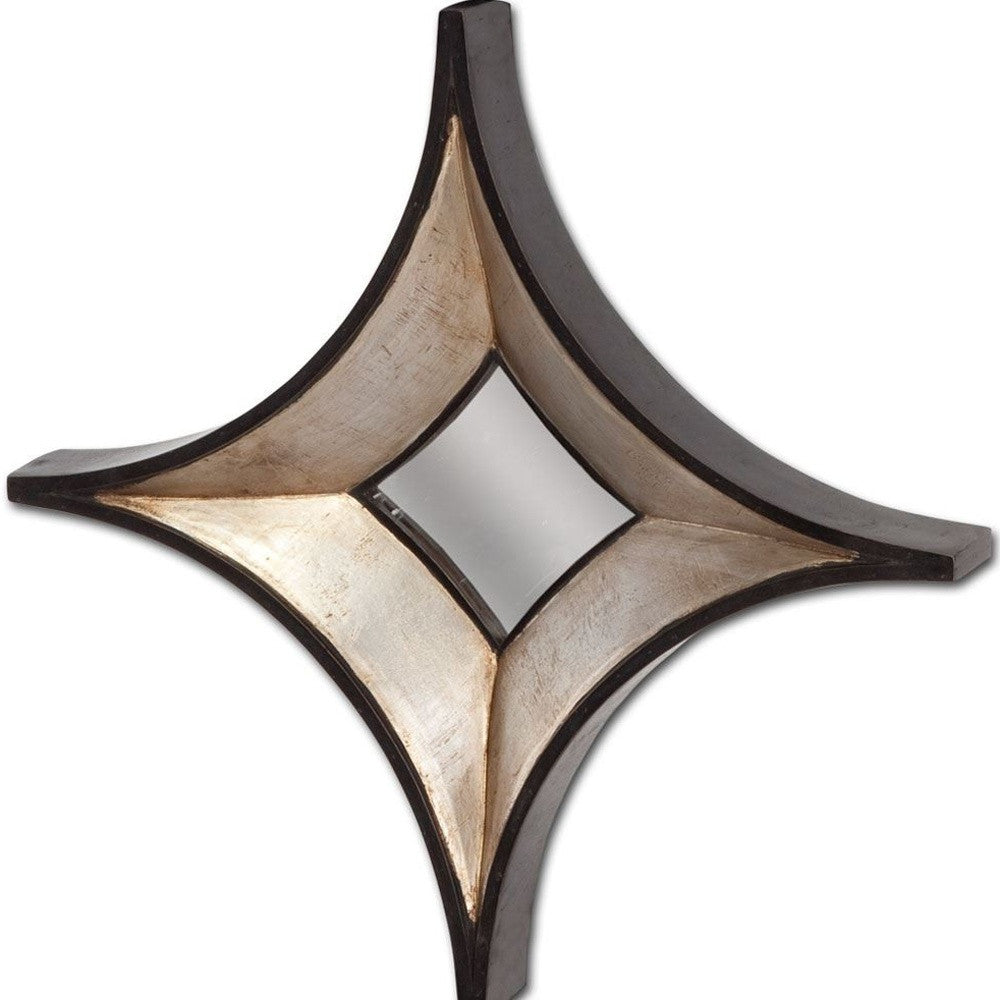 17" Dark Brown Diamond Framed Accent Mirror-Mirrors-DECOROLALA