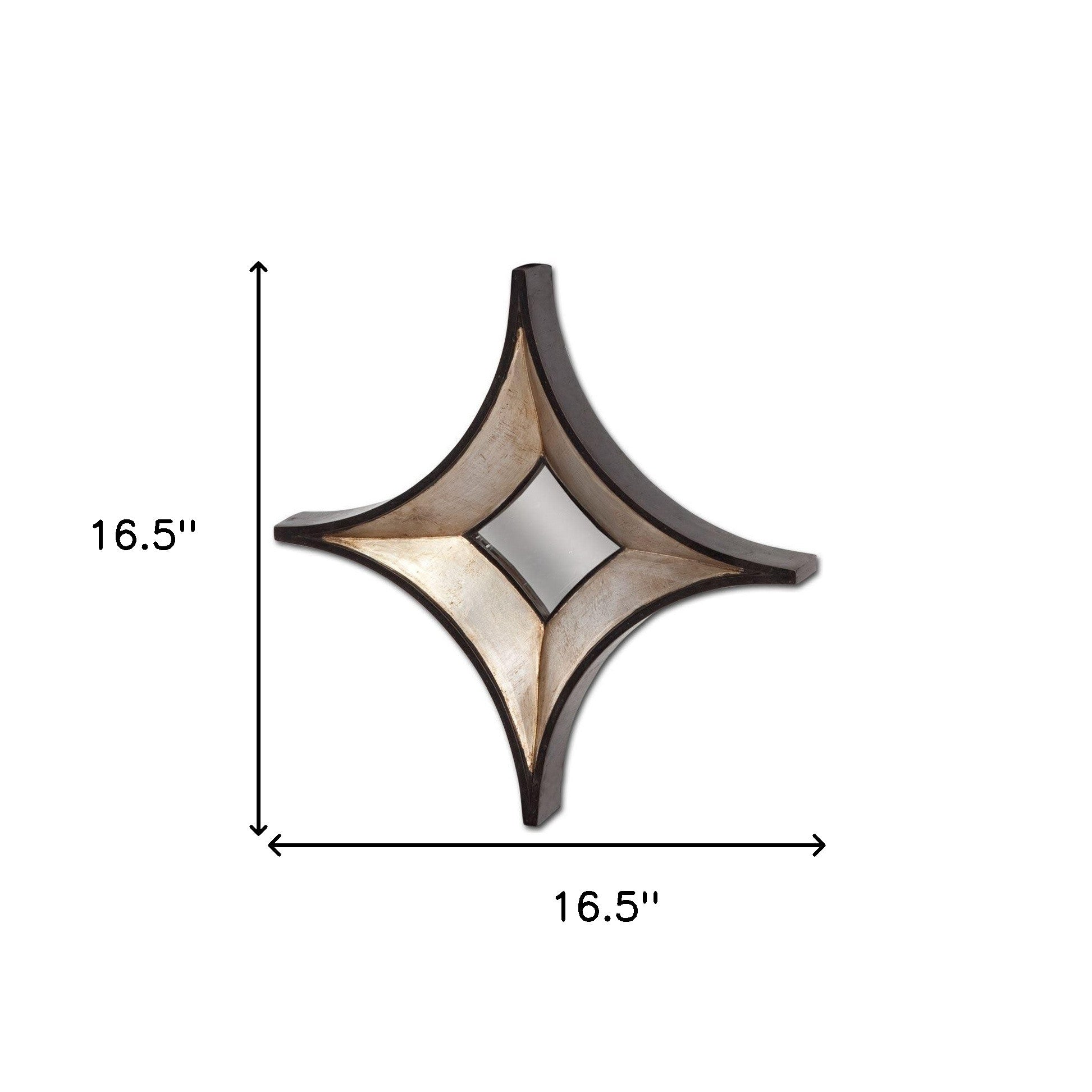 17" Dark Brown Diamond Framed Accent Mirror-Mirrors-DECOROLALA