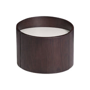 17" Dark Brown Solid Wood Round End Table-End-Side Tables-DECOROLALA