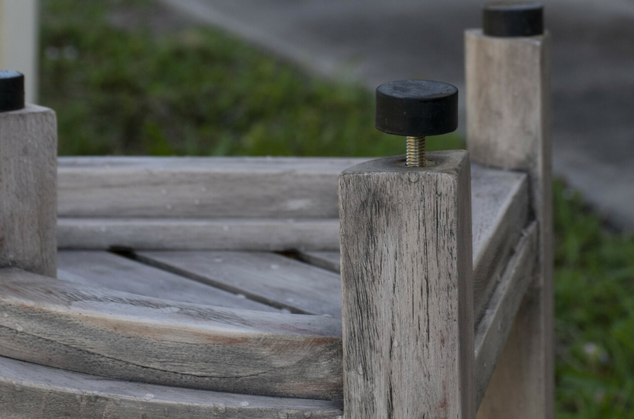 17" Gray Teak Corner Shower Bench With Shelf-Shower Benches-DECOROLALA