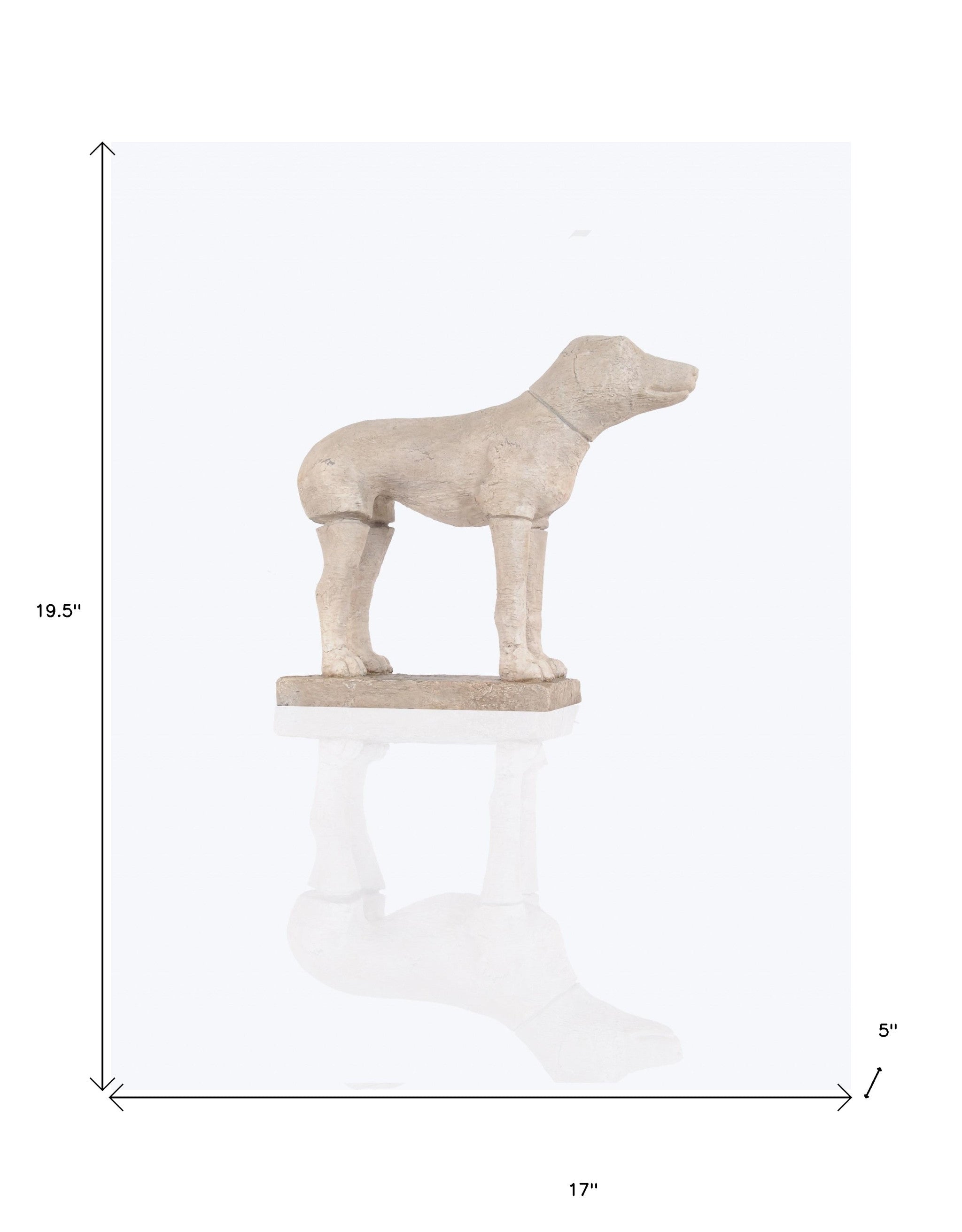 17" Natural Resin Hand Painted Figurine Tabletop Sculpture-Sculptures-DECOROLALA