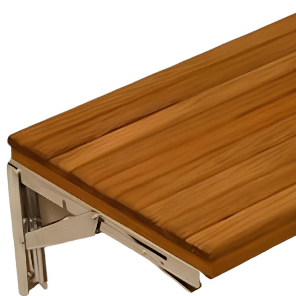 17" Premium Wall Mount Teak Shower Bench-Shower Benches-DECOROLALA