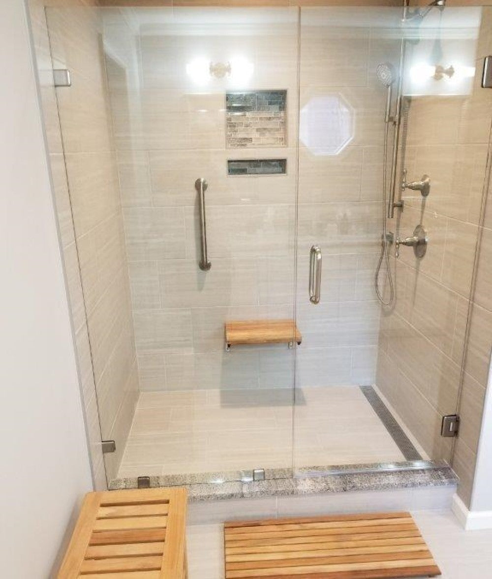 17" Premium Wall Mount Teak Shower Bench-Shower Benches-DECOROLALA