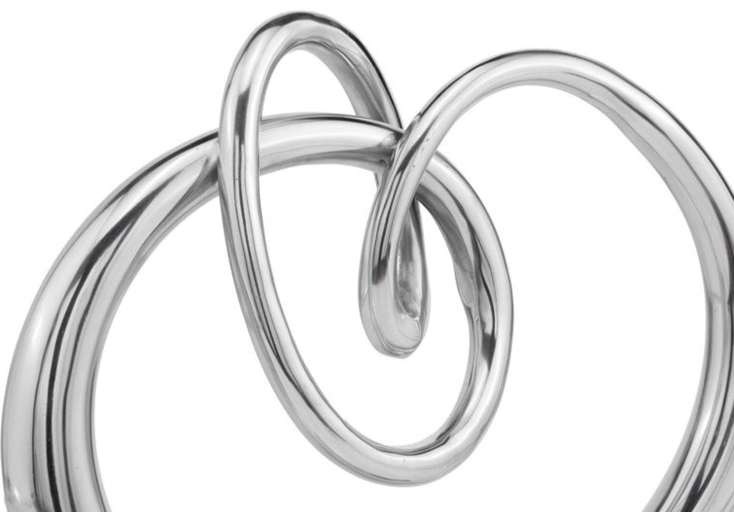 17" Silver Buffed Aluminum Tabletop Sculpture-Sculptures-DECOROLALA