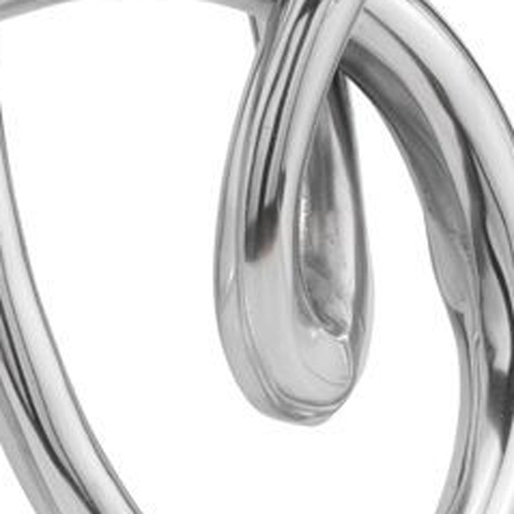 17" Silver Buffed Aluminum Tabletop Sculpture-Sculptures-DECOROLALA