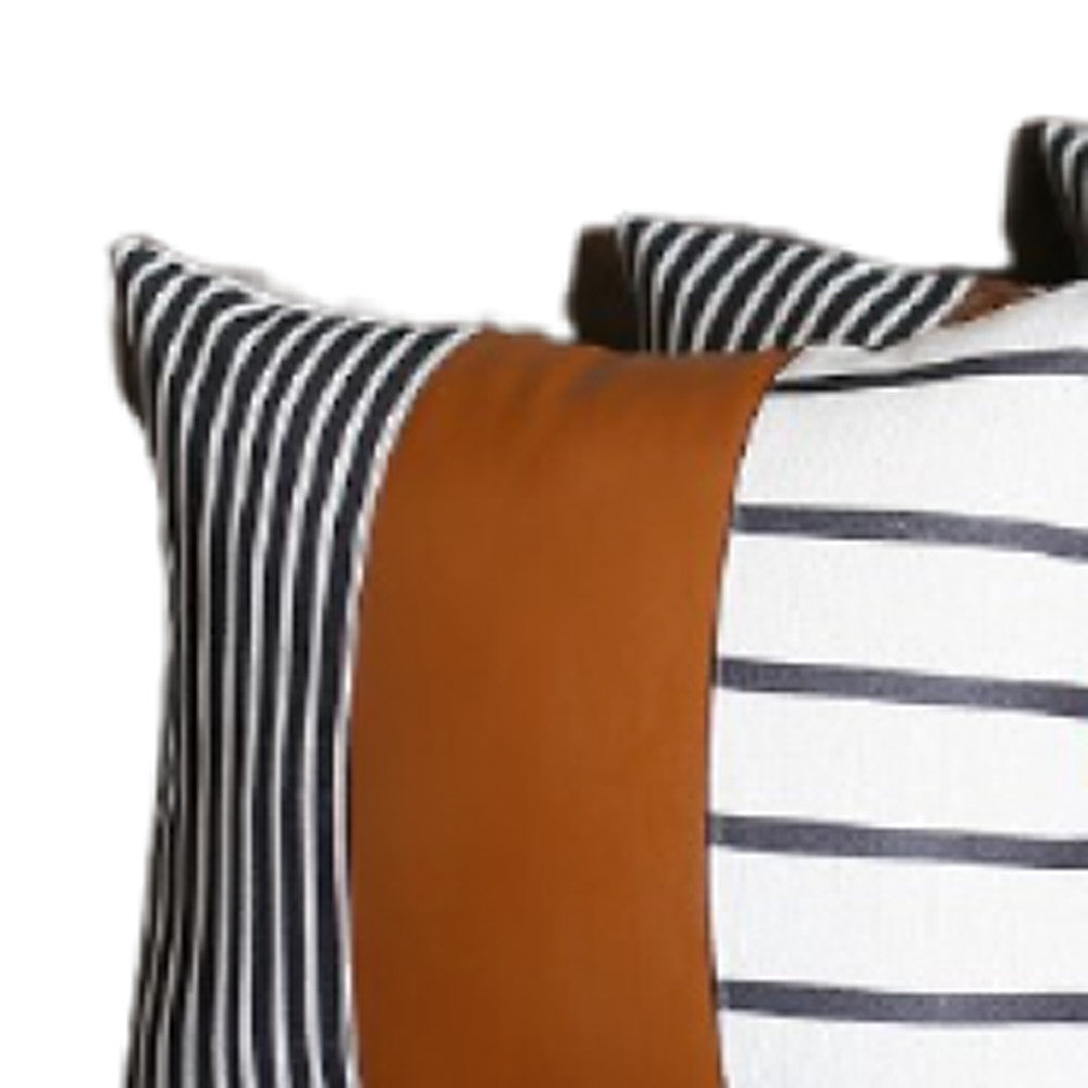 17 X 17 Brown Faux Leather Throw Pillow Cover-Accent Throw Pillows-DECOROLALA