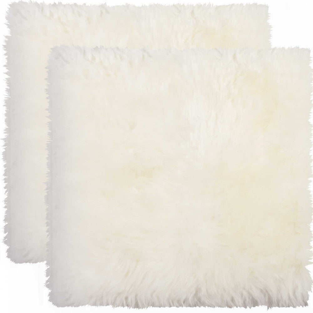 17" X 17" Off White Synthetic Solid Color Pad-Seat Cushions-DECOROLALA