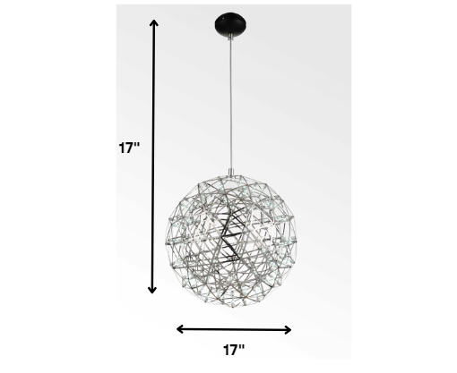 17 X" 17" Stainless Steel Pendant Lamp-Pendants-Hanging Lights-DECOROLALA