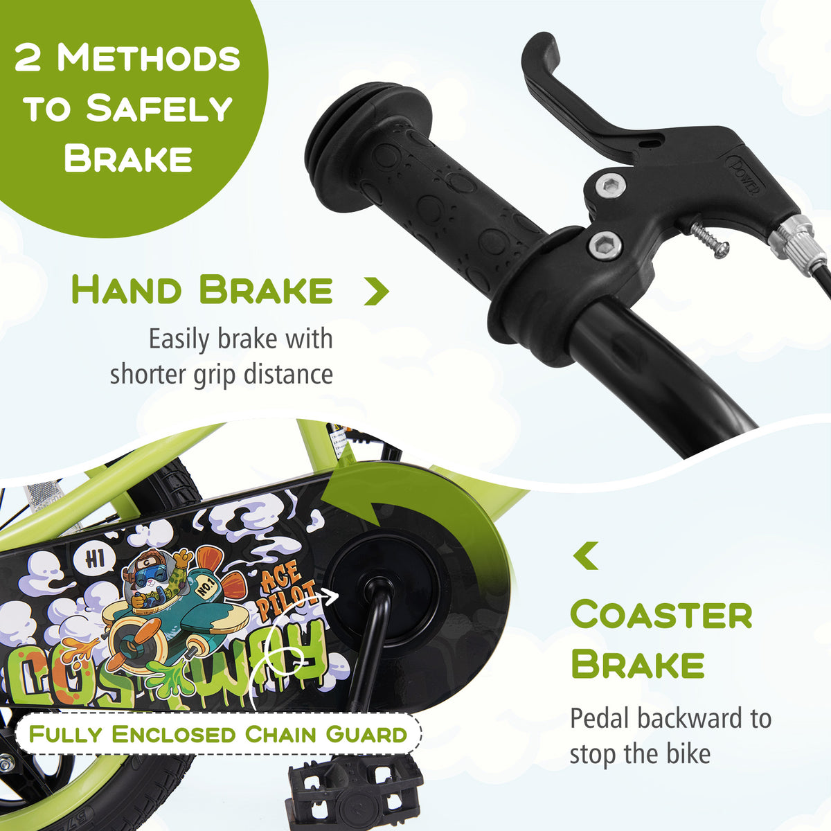 Kids Bike Adjustable with Detachable Training Wheels for 4-8 Years Old