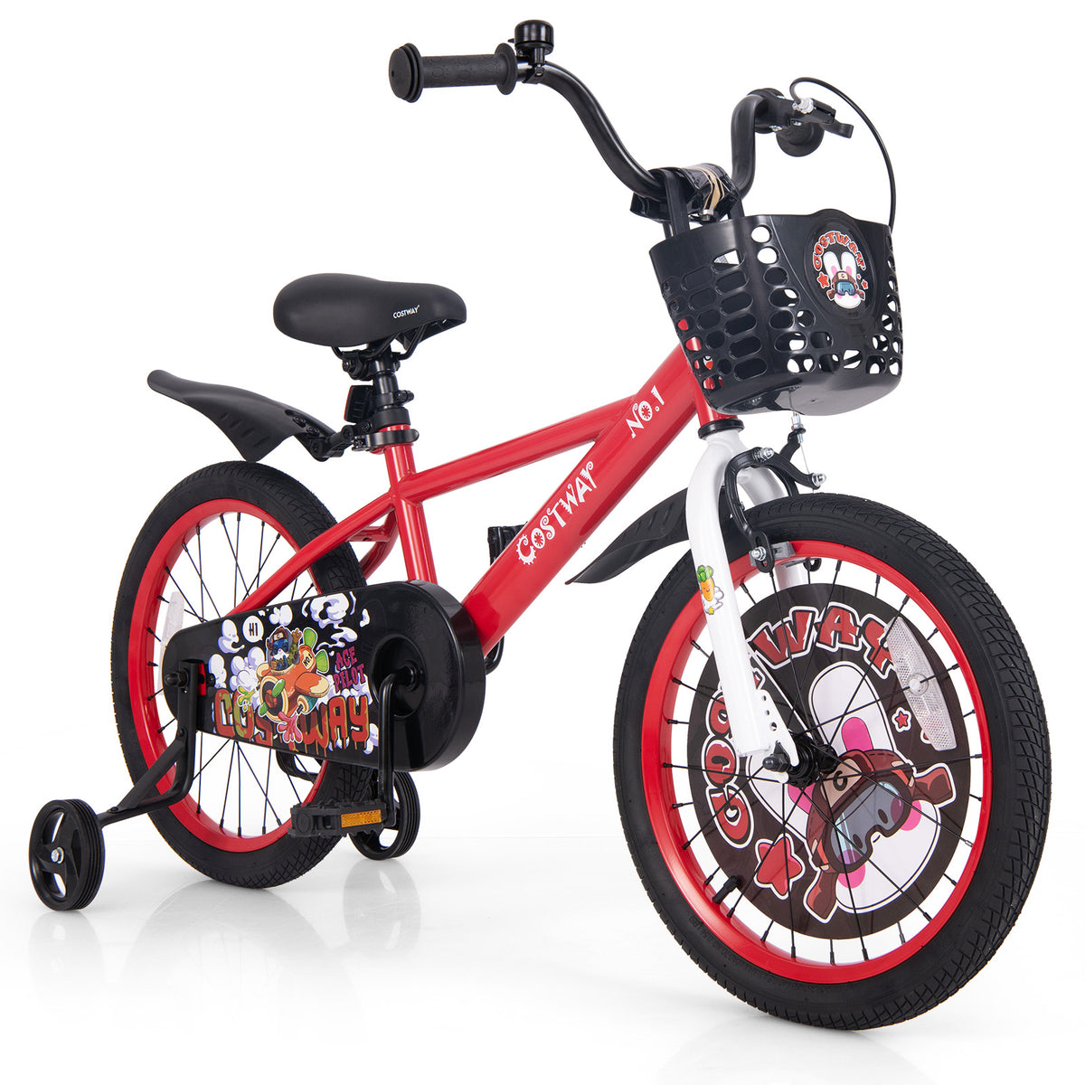 Vélo pour enfants réglable avec panier de rangement et double frein pour enfants de 4 à 8 ans