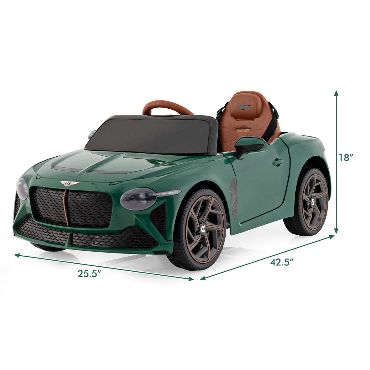 12V Powered Car Kids Ride-on Racer Car Licensed Bentley Bacalar