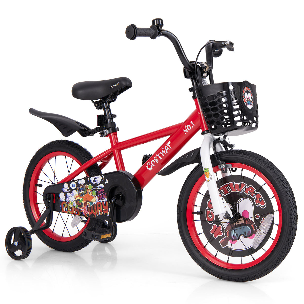 Vélo pour enfants réglable avec panier de rangement et double frein pour enfants de 4 à 8 ans