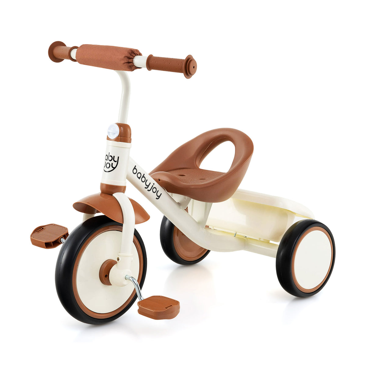 Toddler Tricycle with Adjustable Seat and Storage Basket - Ages 3-5